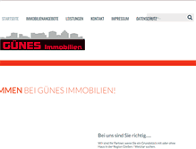 Tablet Screenshot of guenes-immobilien.de